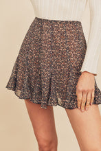 Load image into Gallery viewer, Dark Floral Mini Skirt
