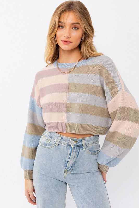 Neopolitan long sleeve sweater