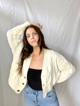 Load image into Gallery viewer, Chunky Ivory Cable Knit Cardigan
