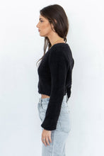 Load image into Gallery viewer, The Love Struck Black Fuzzy Cardigan
