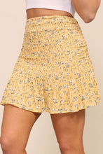 Load image into Gallery viewer, Mango Floral Smocked Mini Skirt
