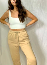 Load image into Gallery viewer, Tan Boyfriend Jogger Pant
