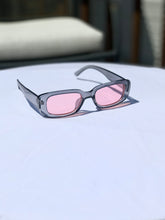 Load image into Gallery viewer, Grey 90’s Slim Rectangle Sunglasses
