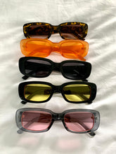 Load image into Gallery viewer, Orange 90’s Slim Rectangle Sunglasses
