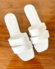 Load image into Gallery viewer, White double strap sandals
