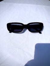 Load image into Gallery viewer, Black 90’s Slim Rectangle Sunglasses
