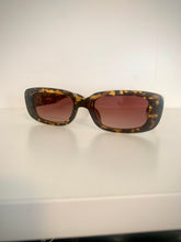 Load image into Gallery viewer, Tortoise 90’s Slim Rectangle Sunglasses
