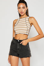 Load image into Gallery viewer, Stripe Ribbed Crop Tank
